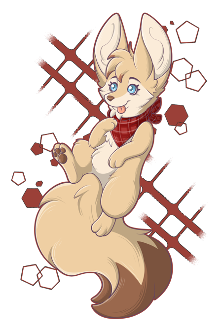 silly little Fennec Fox in Comic Style