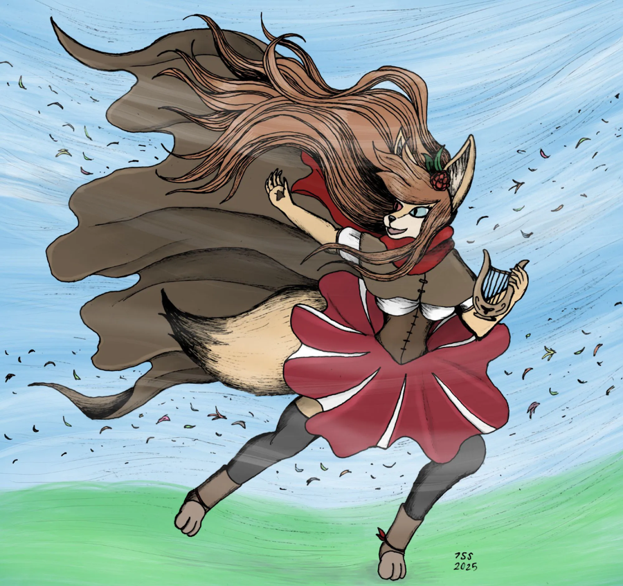 Windy Fennec Fox Girl Lira