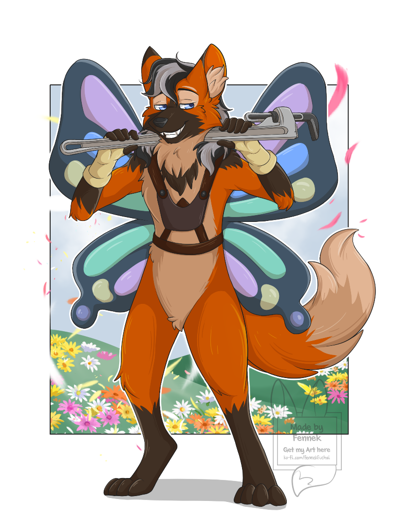 Maned Anthro Wolf
