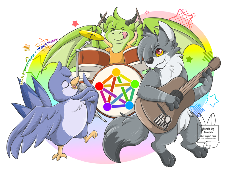 Furry Rock Band for Eurofurence 30