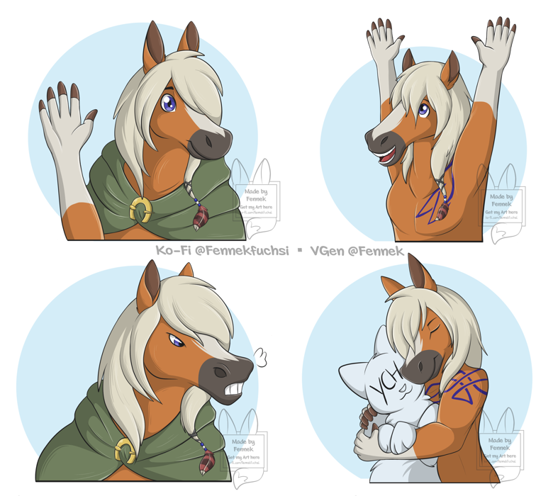 Furry Horse Sticker Pack