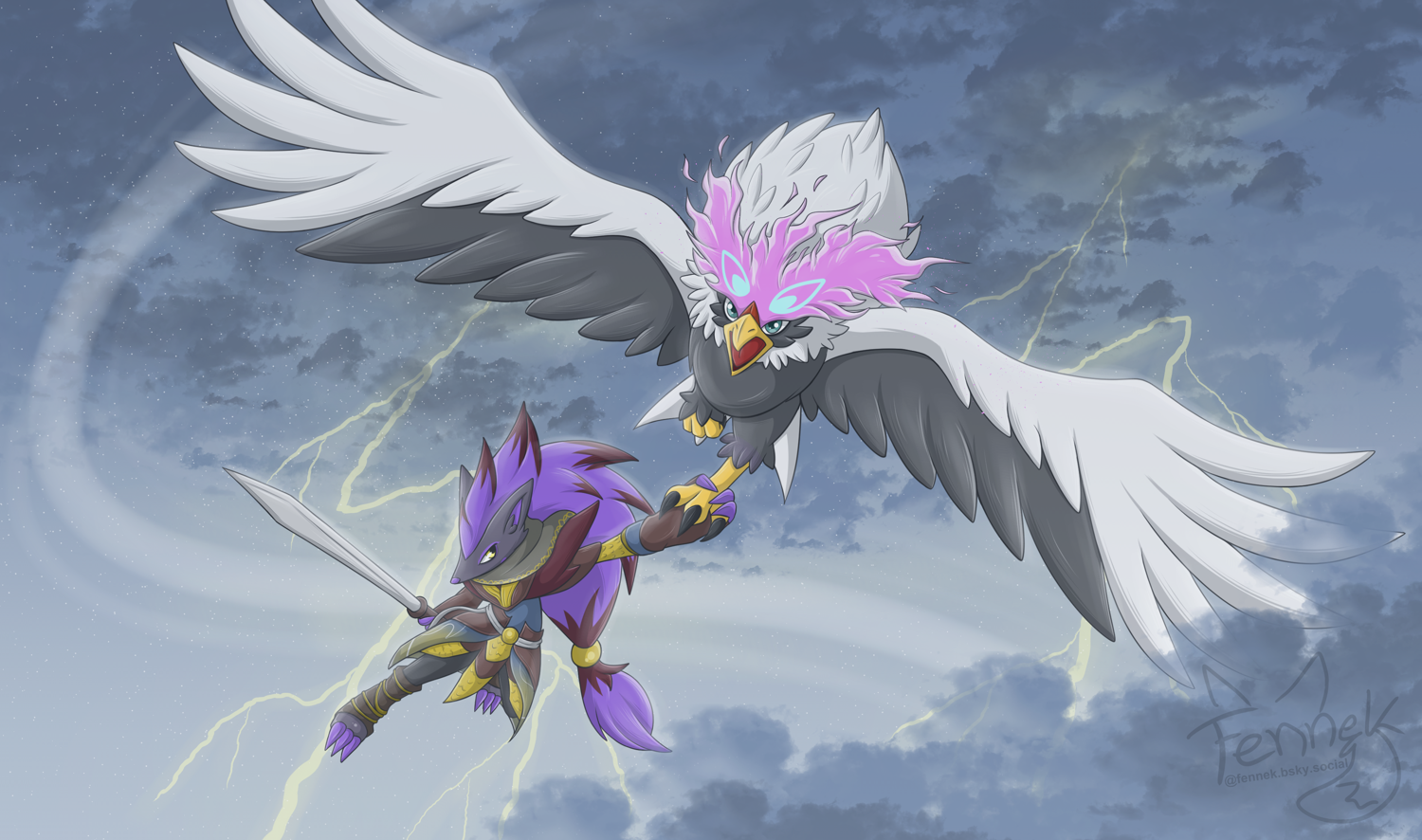 Zoroark and Braviary Pokemon