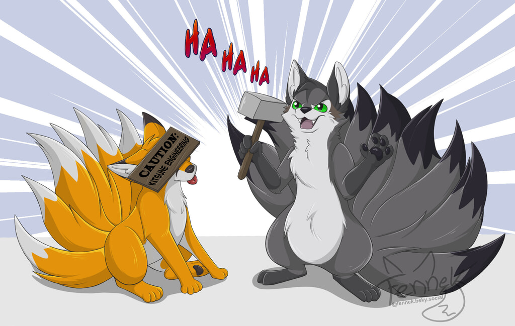 A crazy Kitsune Duo